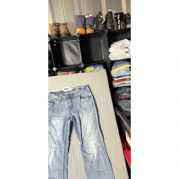 BKE Derek Straight Leg Jeans Light Wash Blue Denim 100% Cotton 34L - Picture 5 of 9